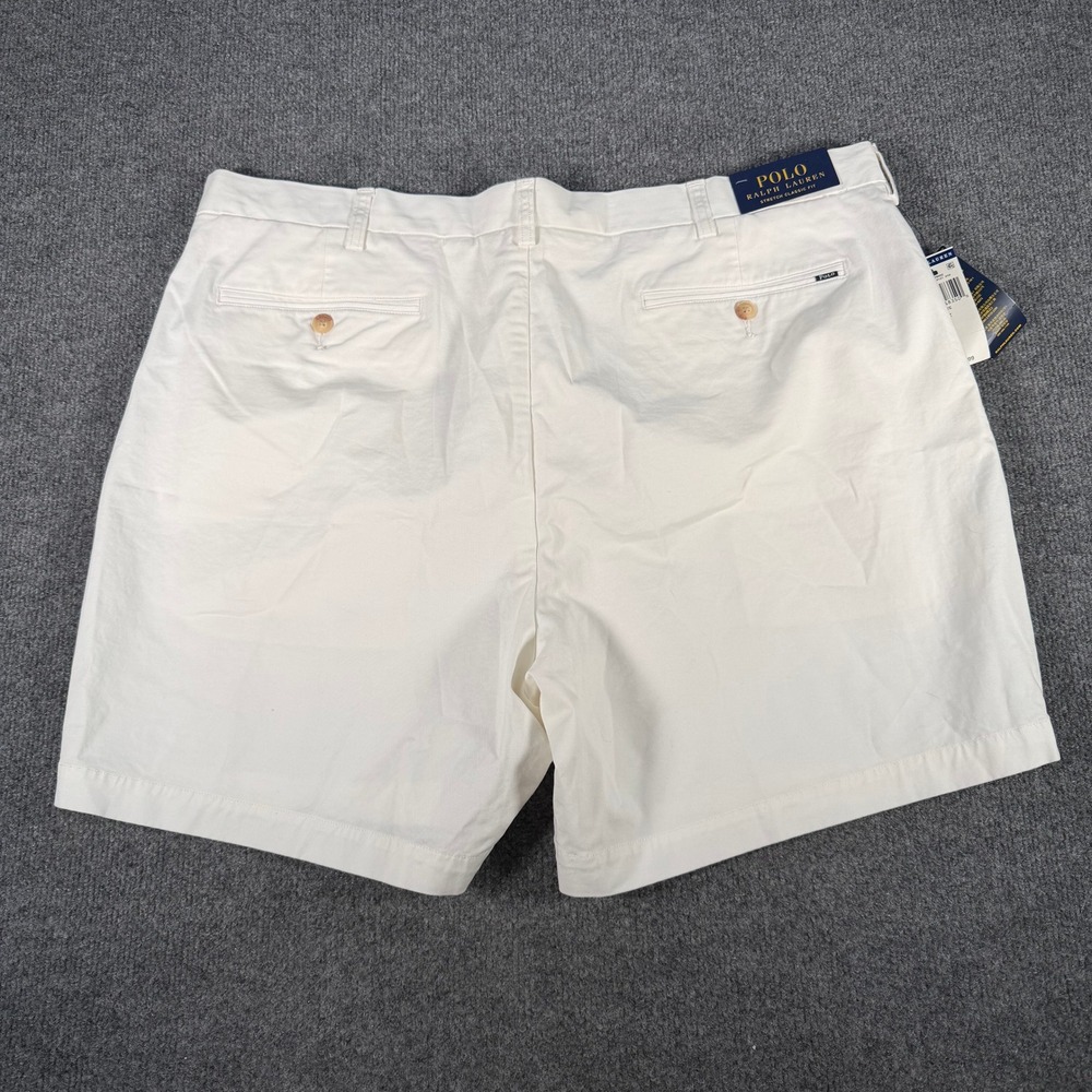 Polo Ralph Lauren Mens White Stretch Classic Fit Chino Shorts Size 42 NWT #4676